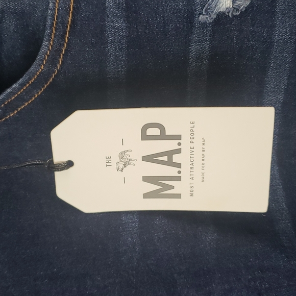 The M.A.P Most Attractive People dark denim distressed jean Size 3XL NWT - Picture 4 of 10